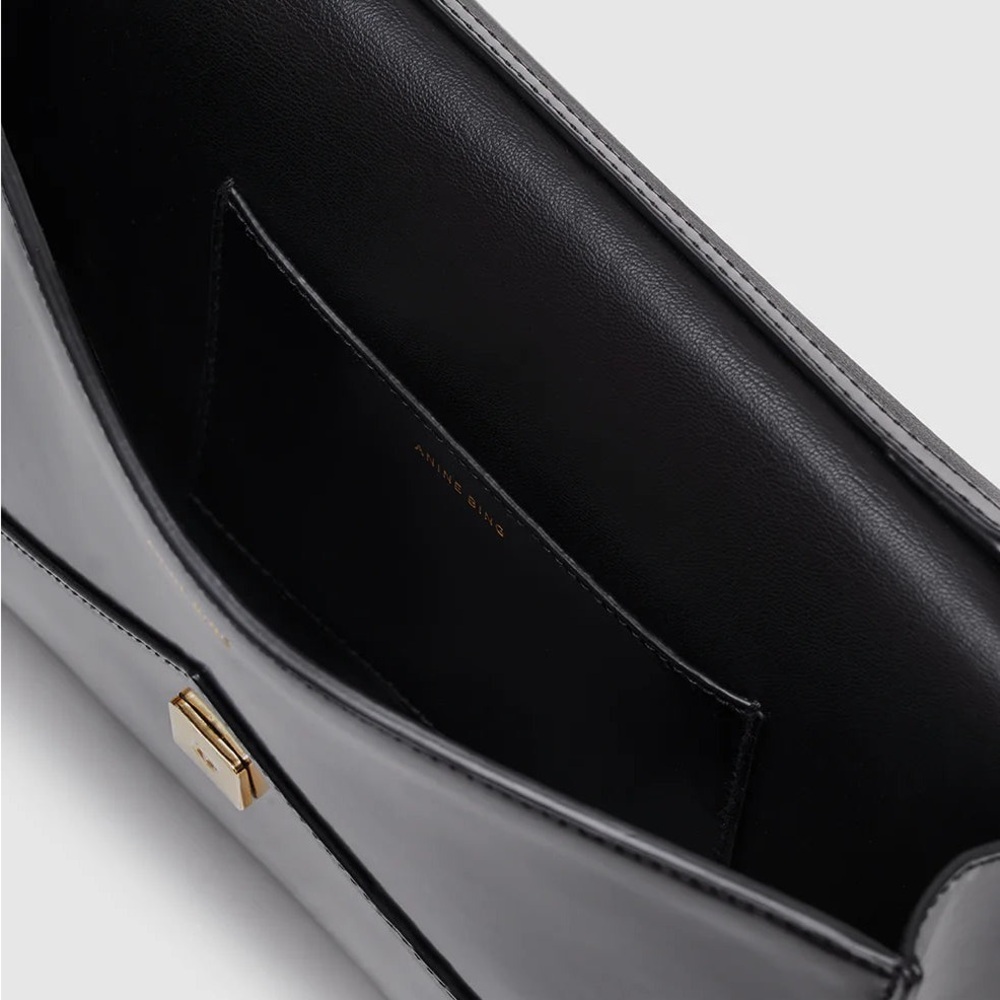 Anine Bing Elly Clutch - High-Shine Black - Picture 6 of 7
